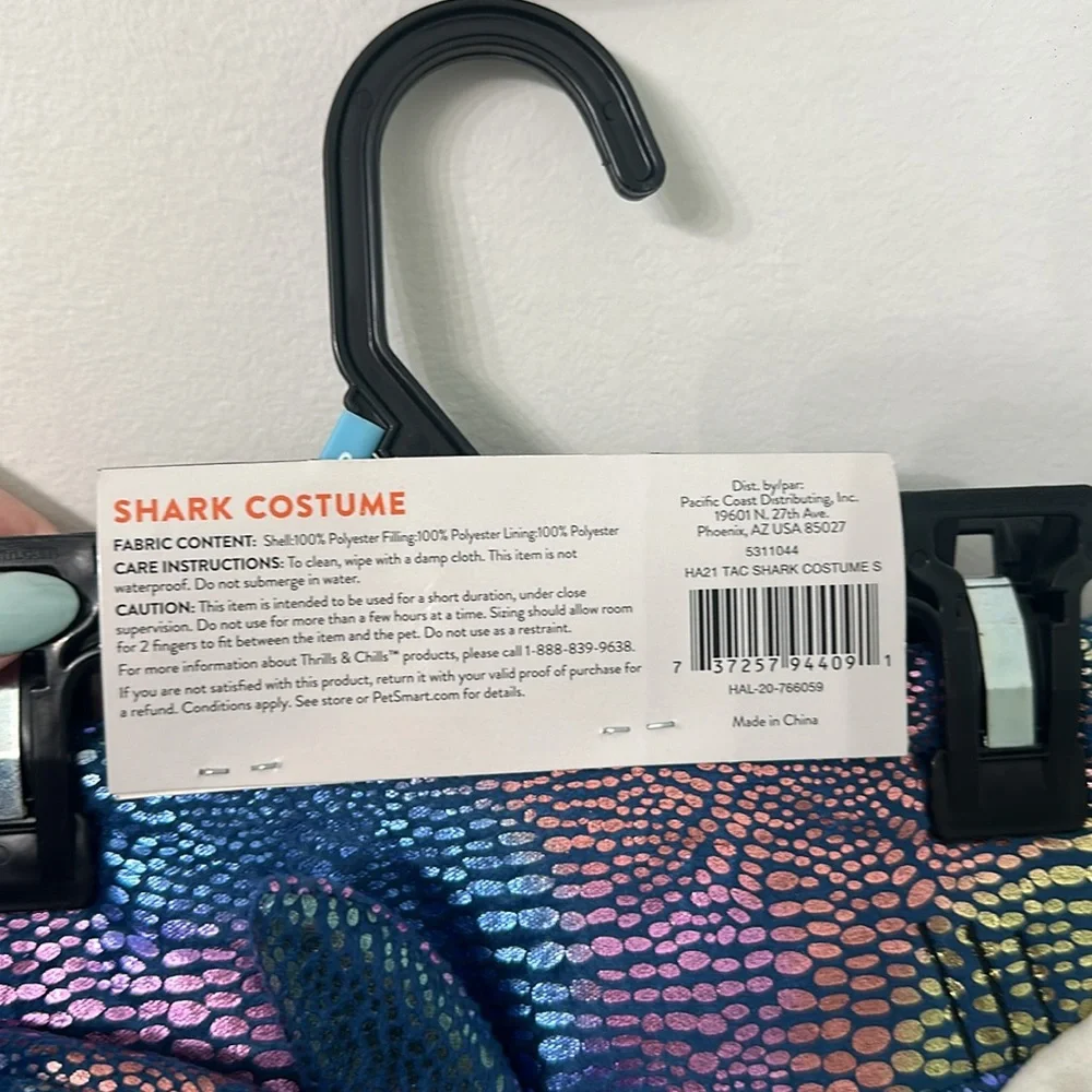 Shark cat or small dog costume S